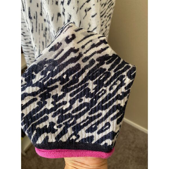 NIC+ZOE Pick Up Black/White Animal Print Buttoned Sweater Cardigan Size 2X - Picture 7 of 12